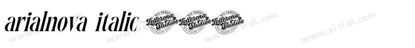 arialnova italic字体转换